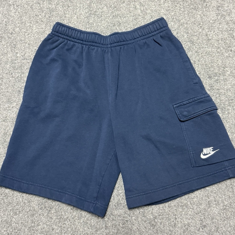 Nike Sportswear Club Sweat Shorts Mens S Navy Blue Cargo Snap CZ9956 Athletic
